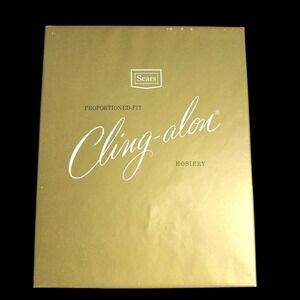 Vintage Sears Cling-alon Hosiery 3 All Nylon Tan Stockings B 10-11 Shapely